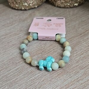 NWT Simply Southern Beaded Lion Tracker Bracelet